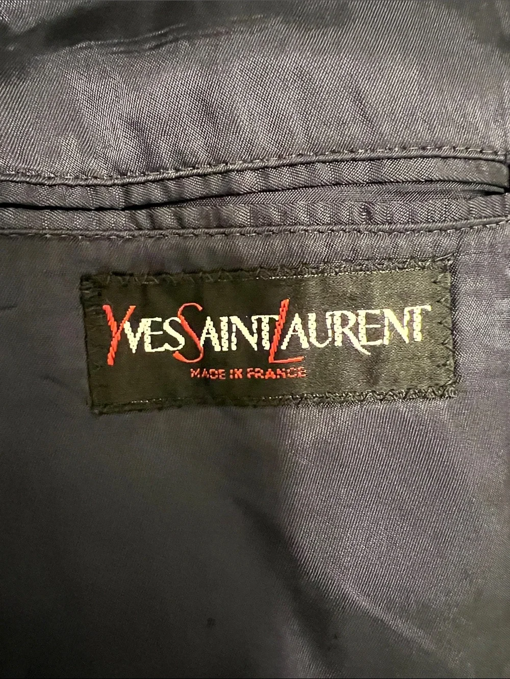 Yves Saint Laurent Dark Navy Two-Button Blazer Vintage
